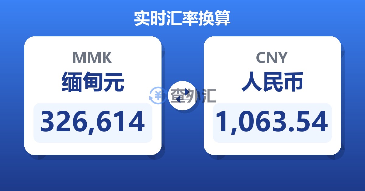 326,614缅甸元兑人民币