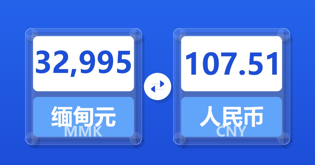 32,995缅甸元兑人民币