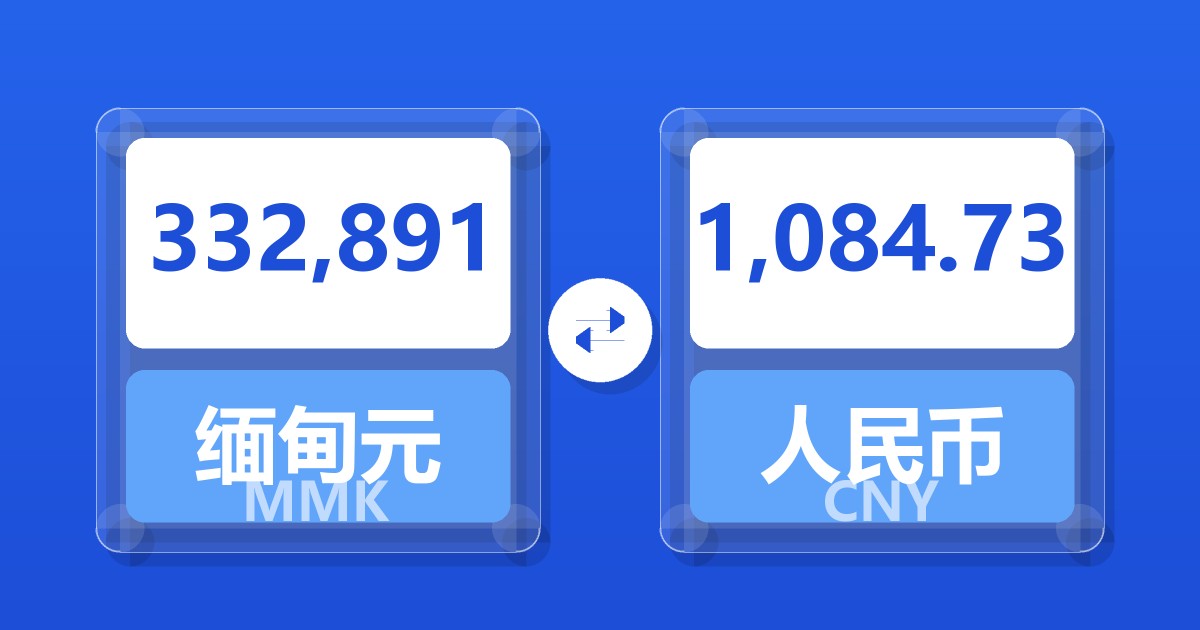 332,891缅甸元兑人民币