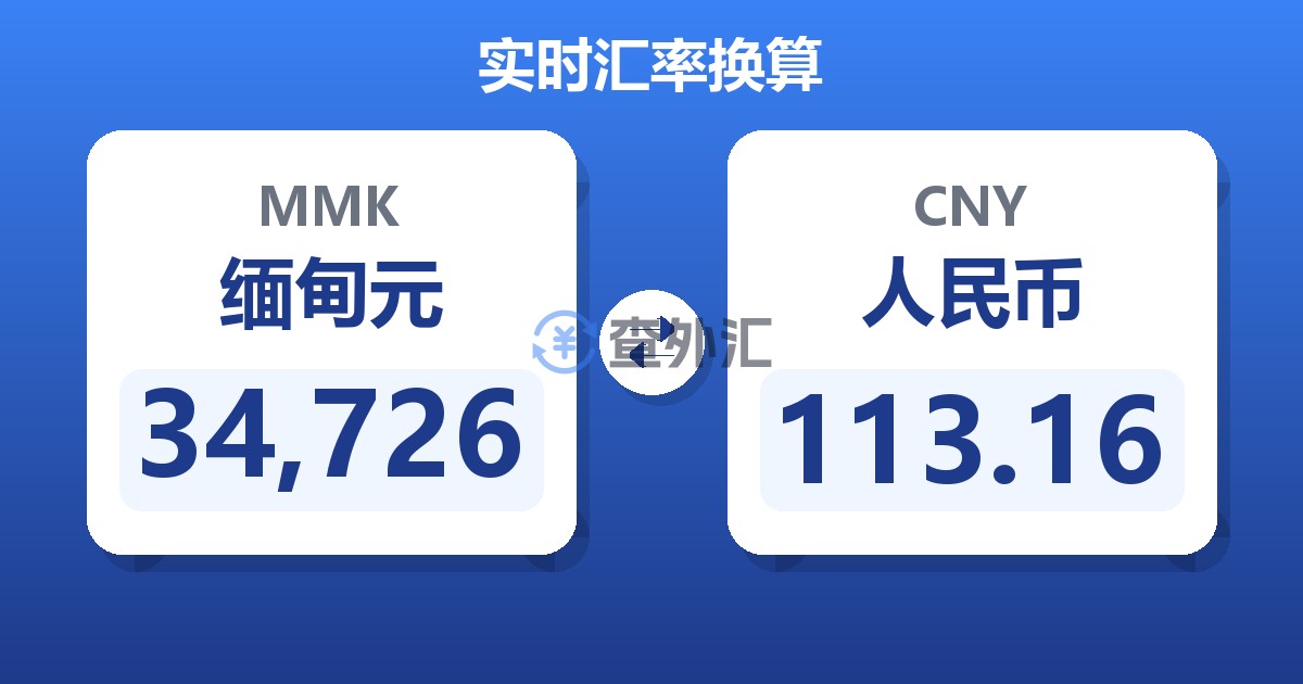 34,726缅甸元兑人民币