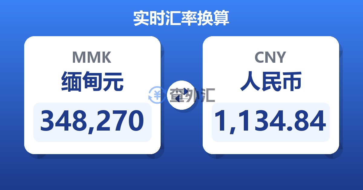 348,270缅甸元兑人民币