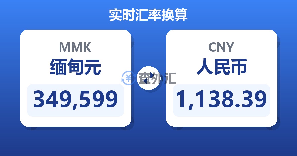 349,599缅甸元兑人民币