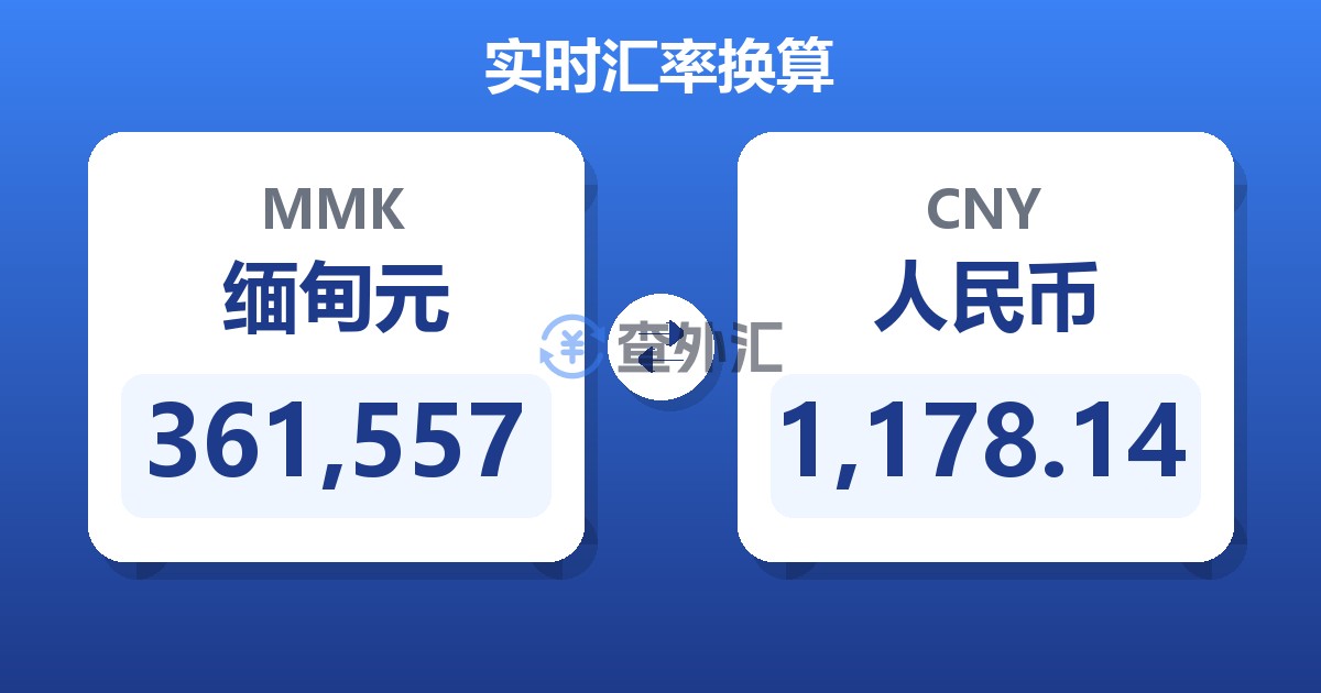 361,557缅甸元兑人民币
