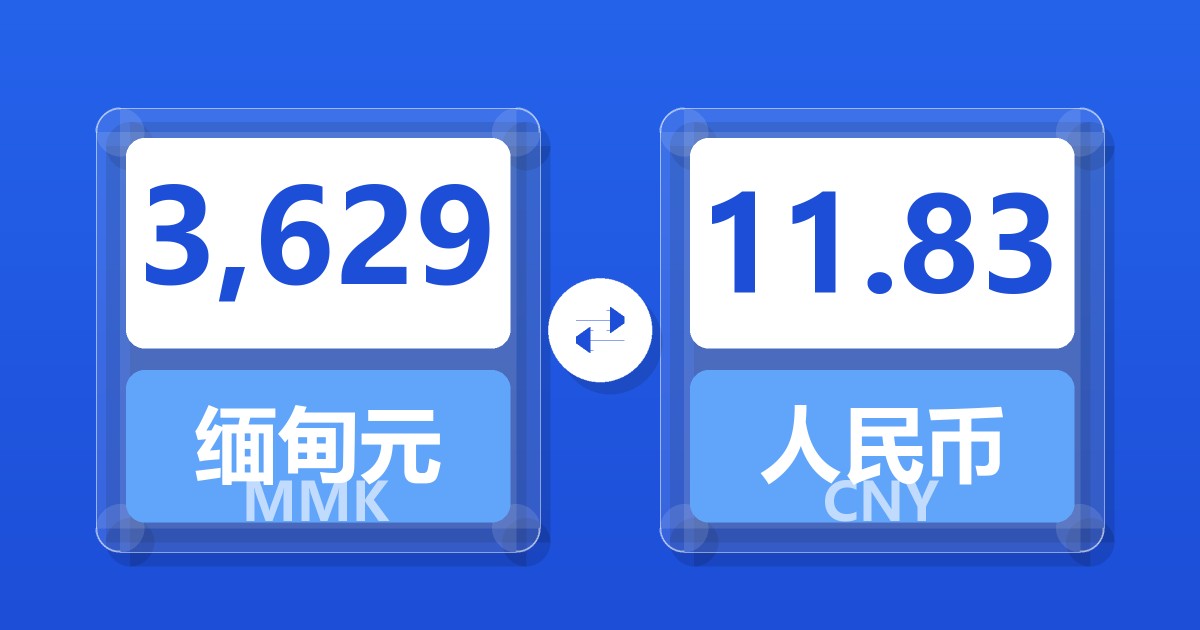 3,629缅甸元兑人民币
