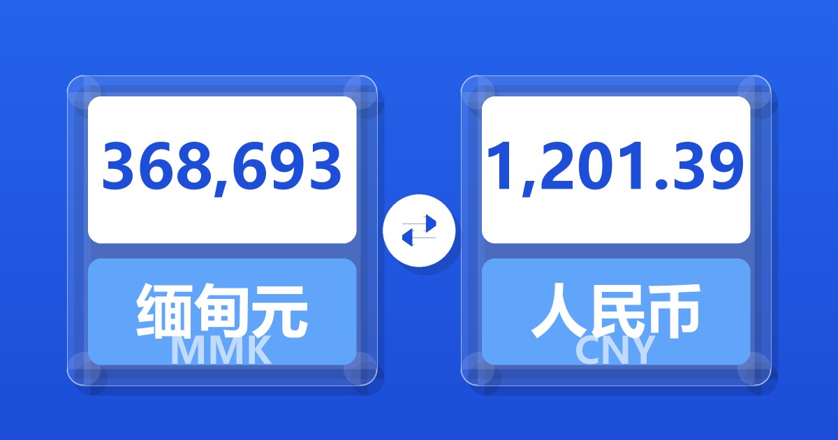 368,693缅甸元兑人民币