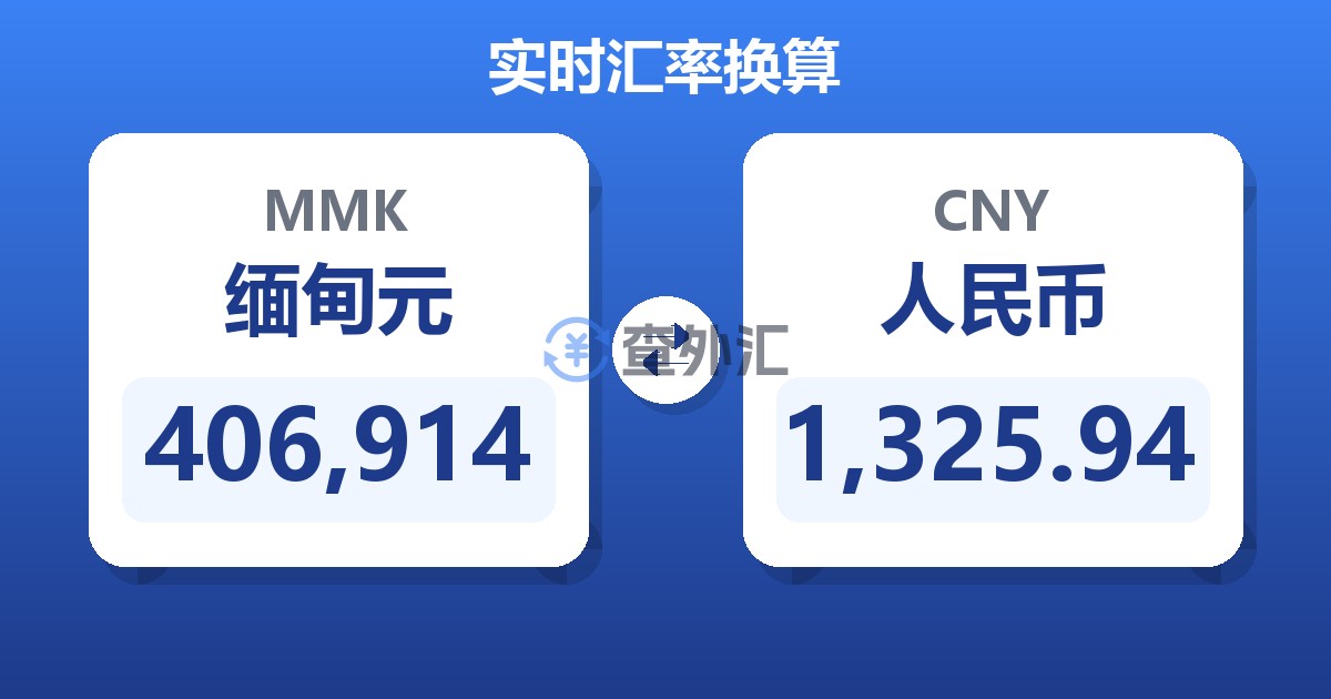 406,914缅甸元兑人民币