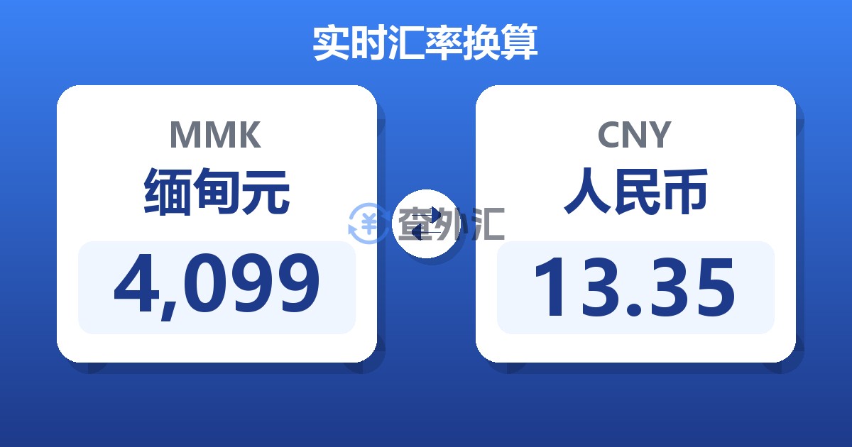 4,099缅甸元兑人民币