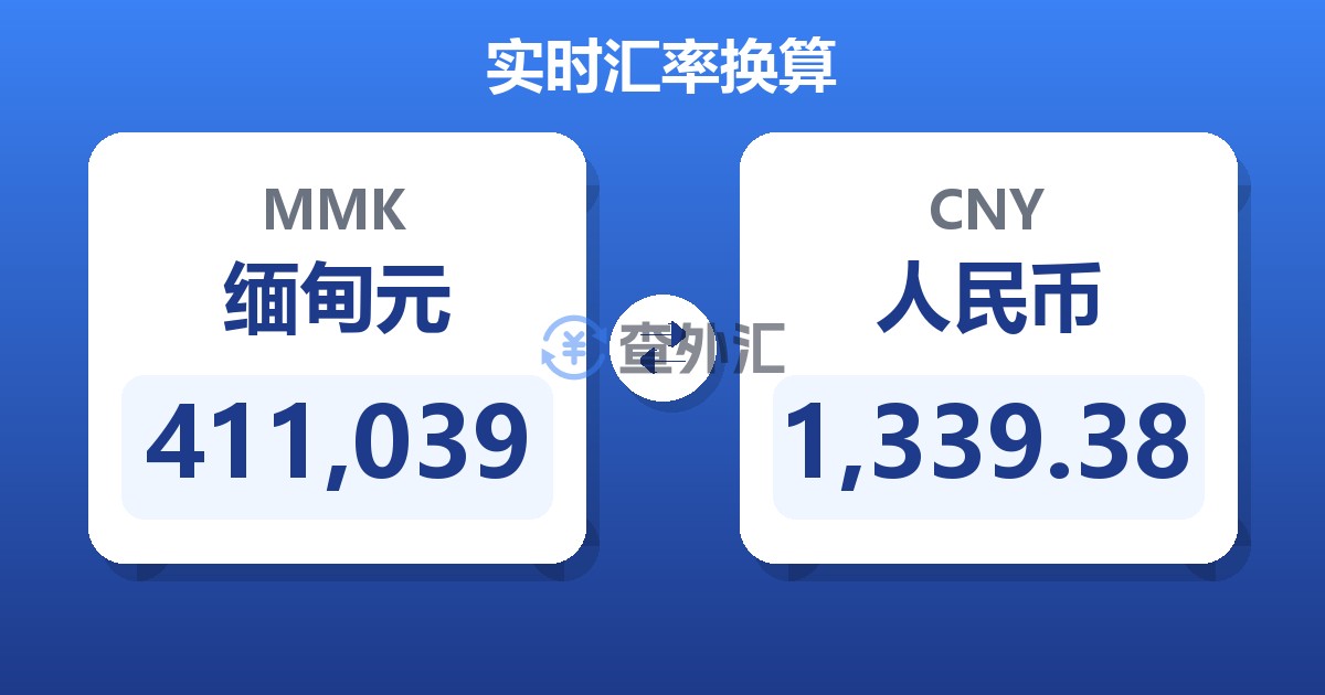 411,039缅甸元兑人民币