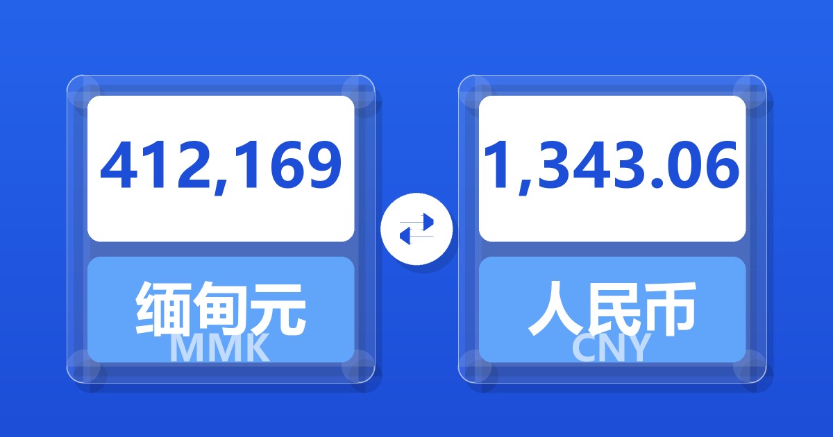 412,169缅甸元兑人民币
