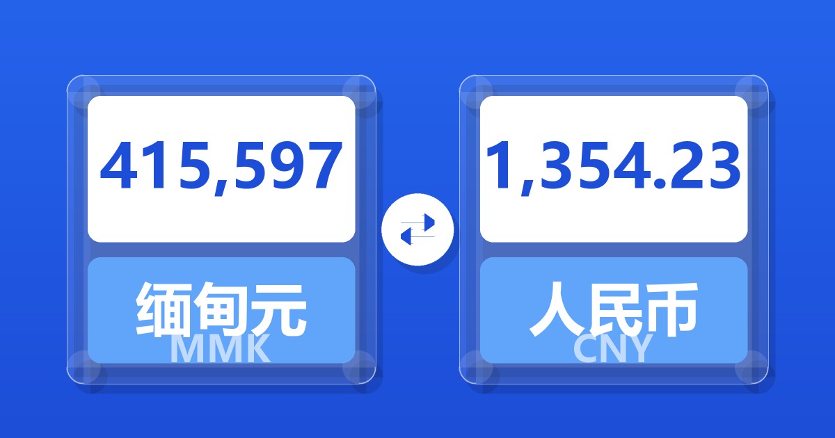 415,597缅甸元兑人民币