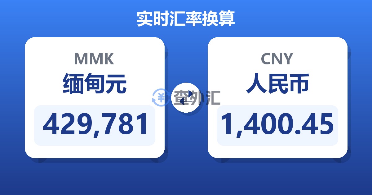 429,781缅甸元兑人民币
