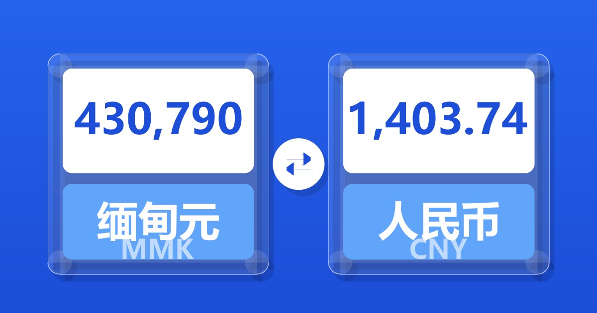 430,790缅甸元兑人民币