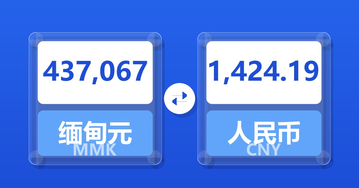 437,067缅甸元兑人民币
