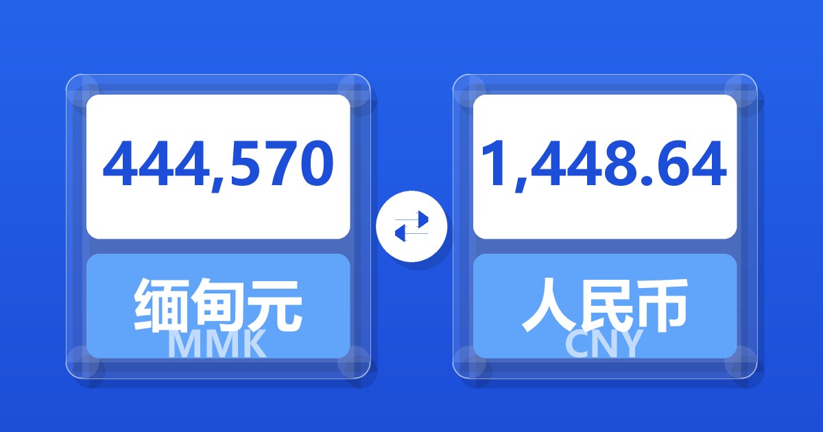 444,570缅甸元兑人民币