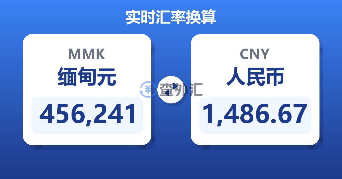 456,241缅甸元兑人民币