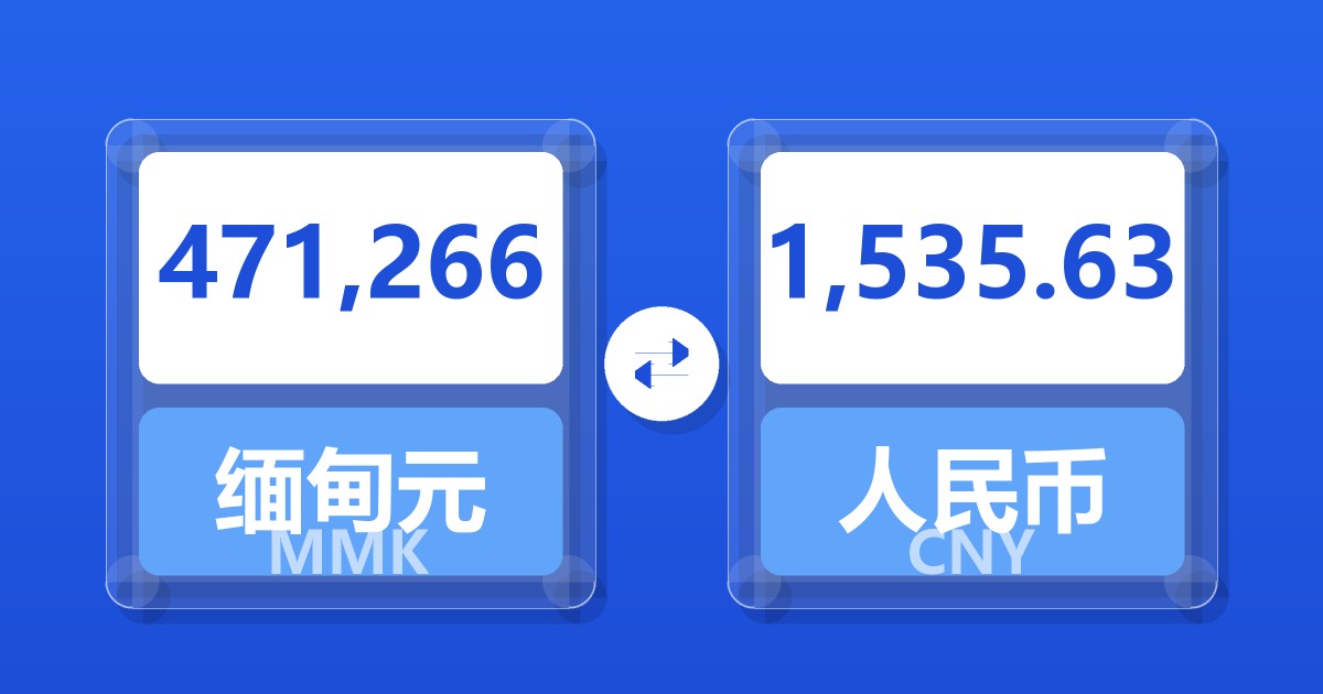 471,266缅甸元兑人民币