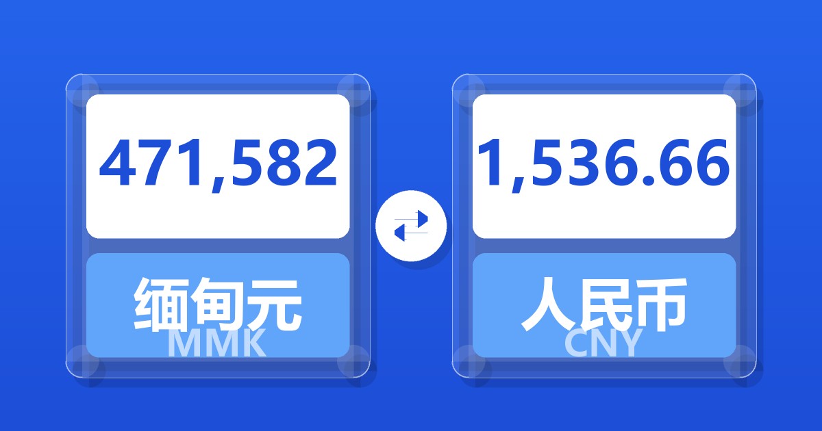 471,582缅甸元兑人民币