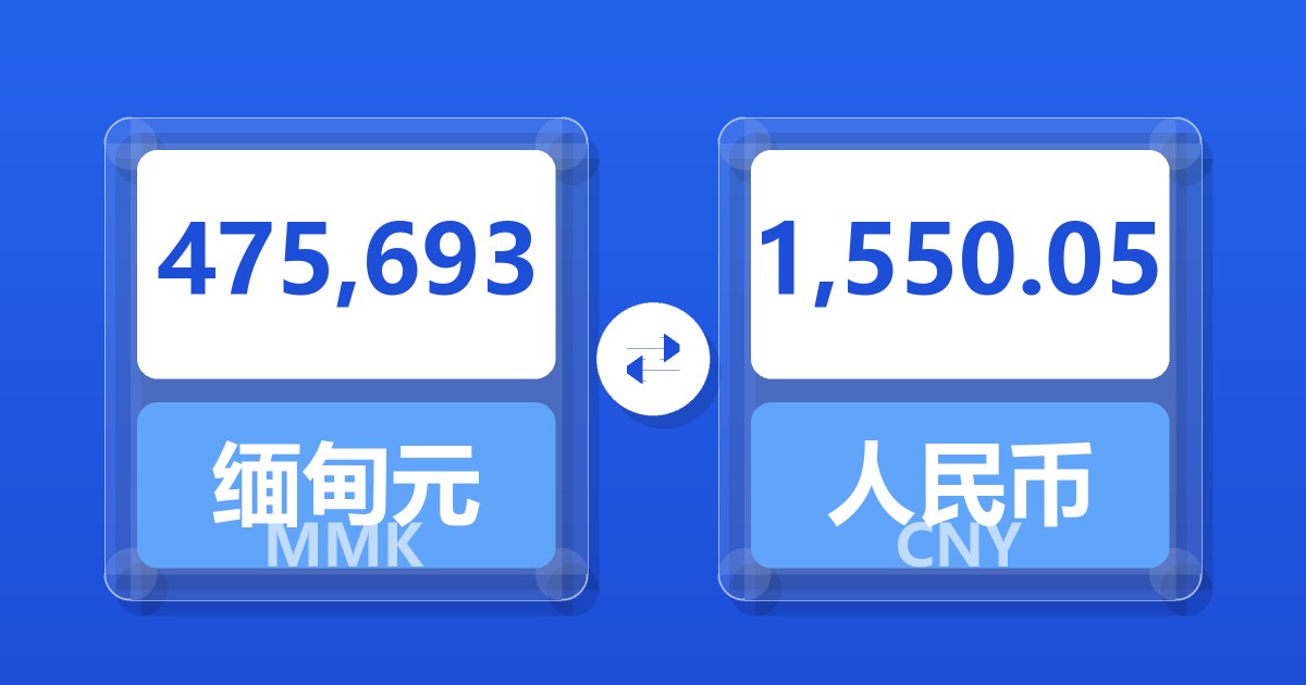 475,693缅甸元兑人民币