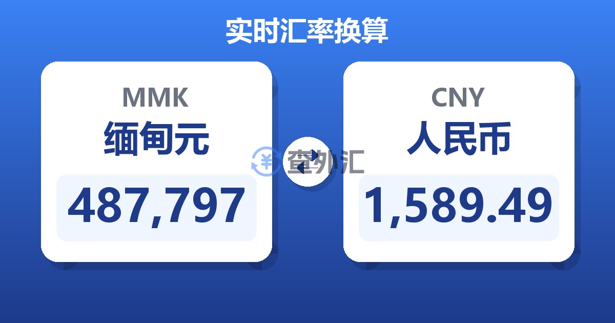 487,797缅甸元兑人民币