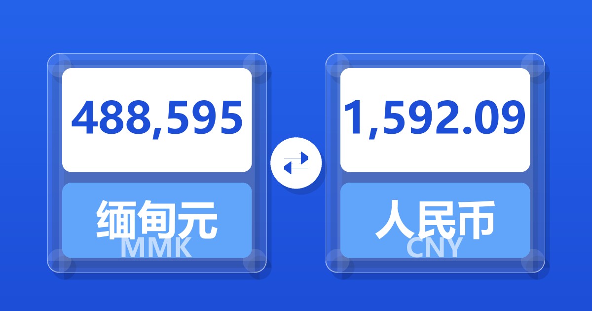 488,595缅甸元兑人民币