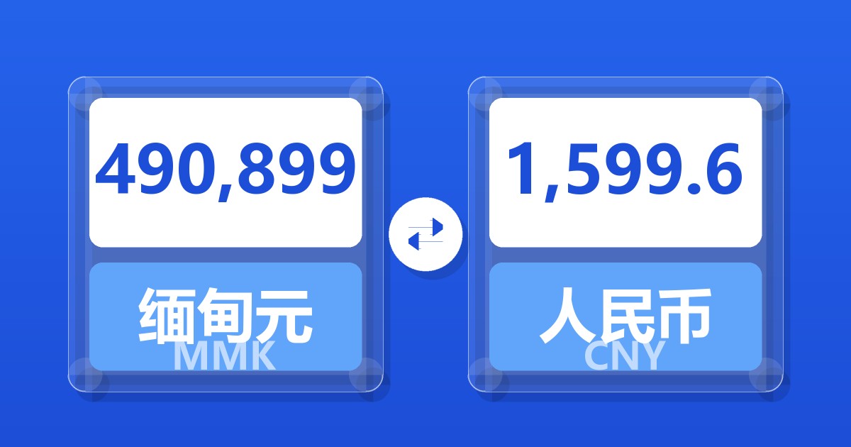 490,899缅甸元兑人民币