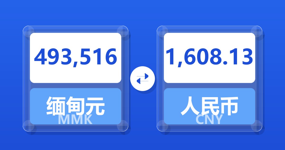 493,516缅甸元兑人民币