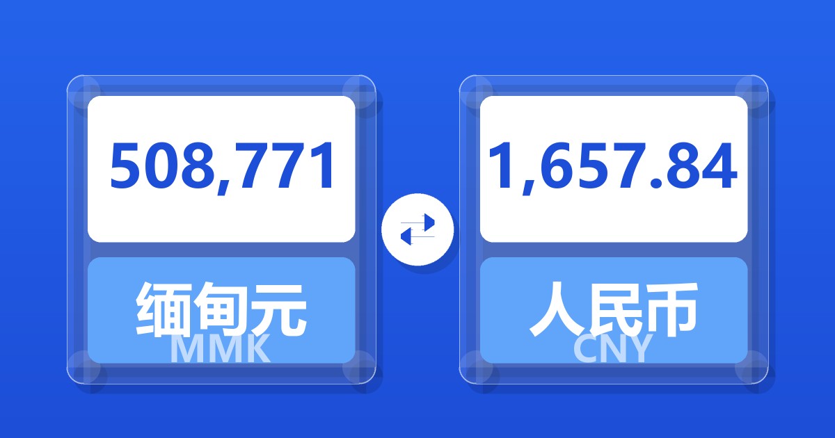 508,771缅甸元兑人民币