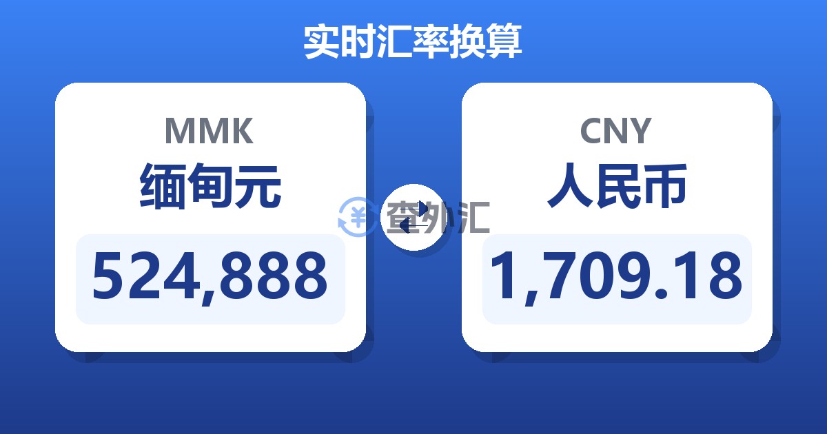 524,888缅甸元兑人民币
