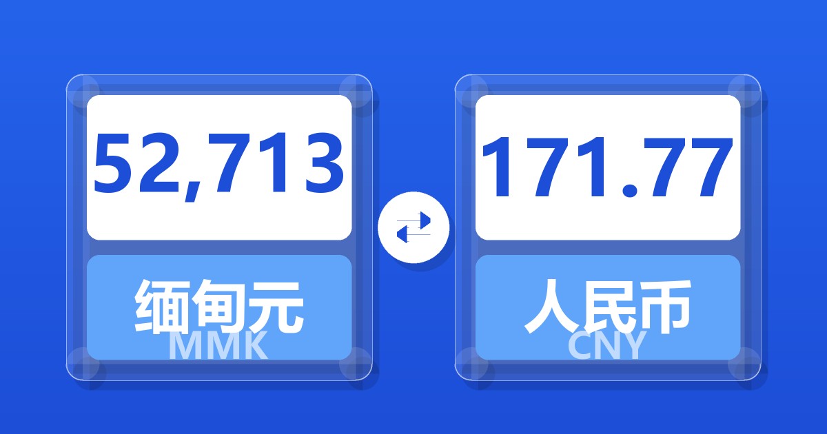 52,713缅甸元兑人民币