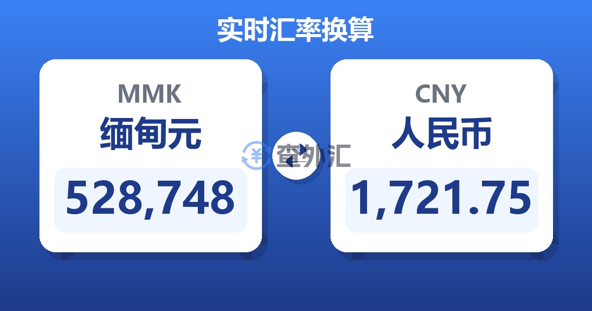 528,748缅甸元兑人民币