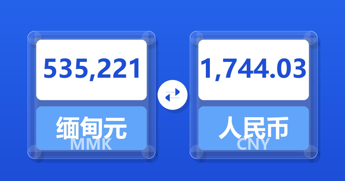 535,221缅甸元兑人民币