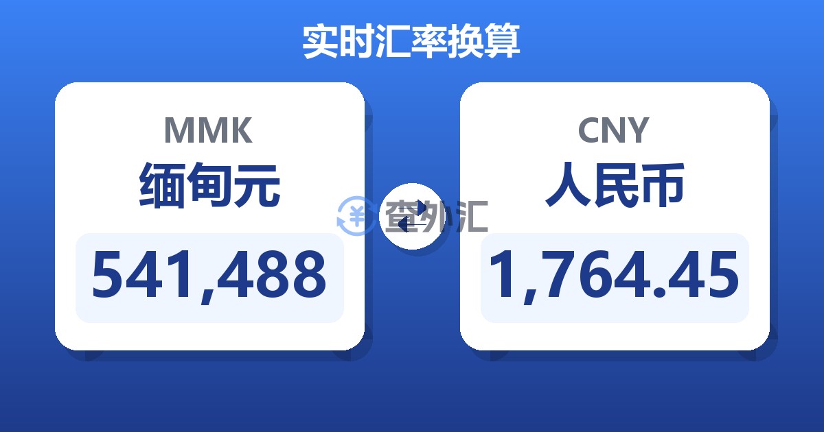 541,488缅甸元兑人民币