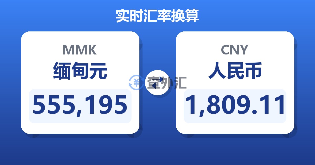 555,195缅甸元兑人民币