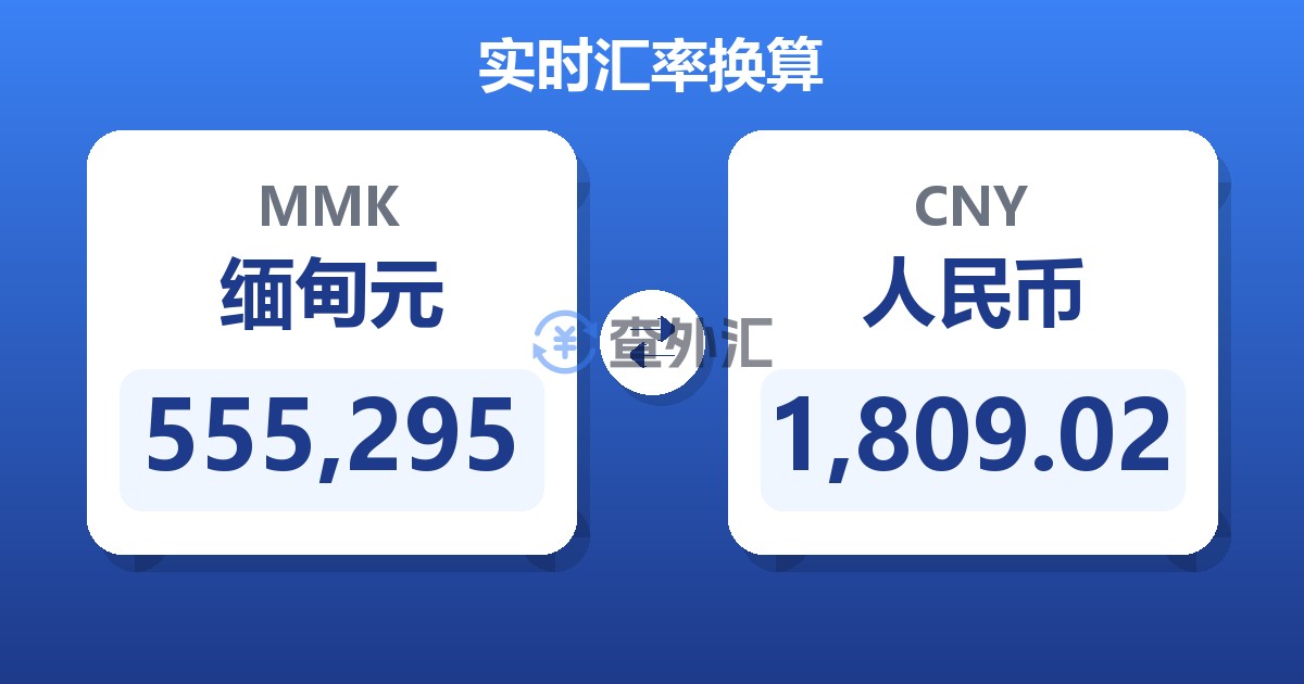555,295缅甸元兑人民币