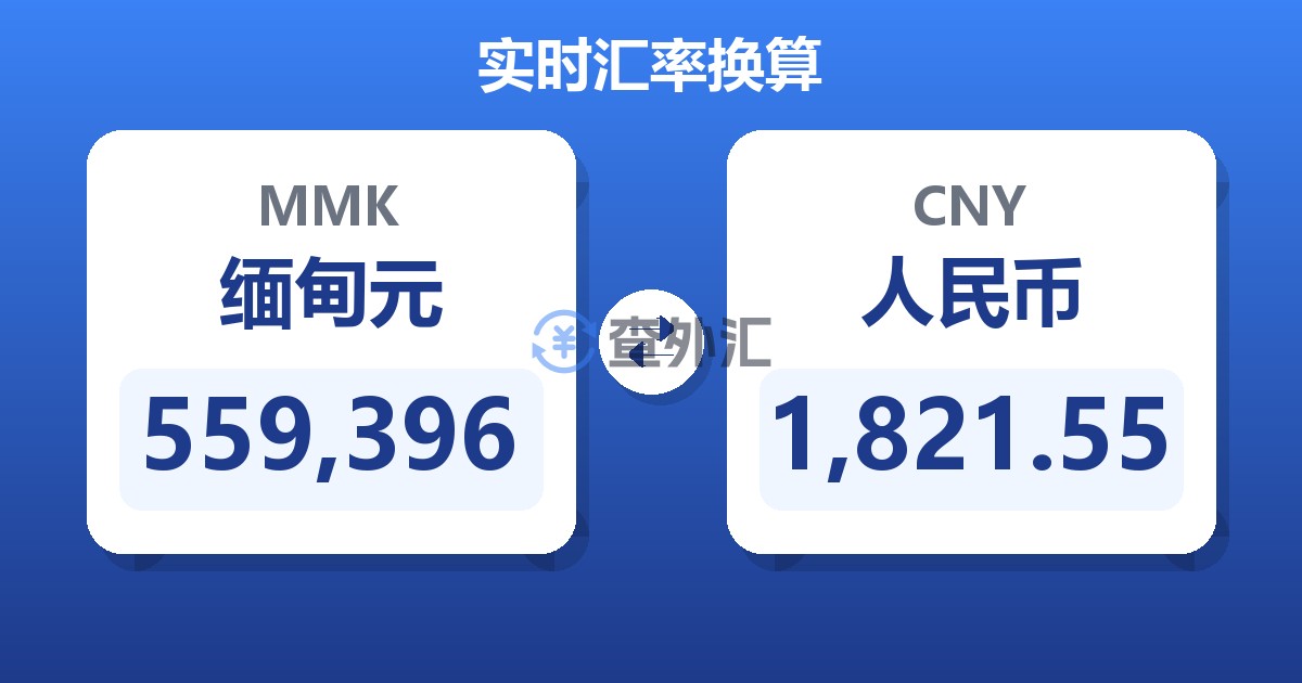 559,396缅甸元兑人民币