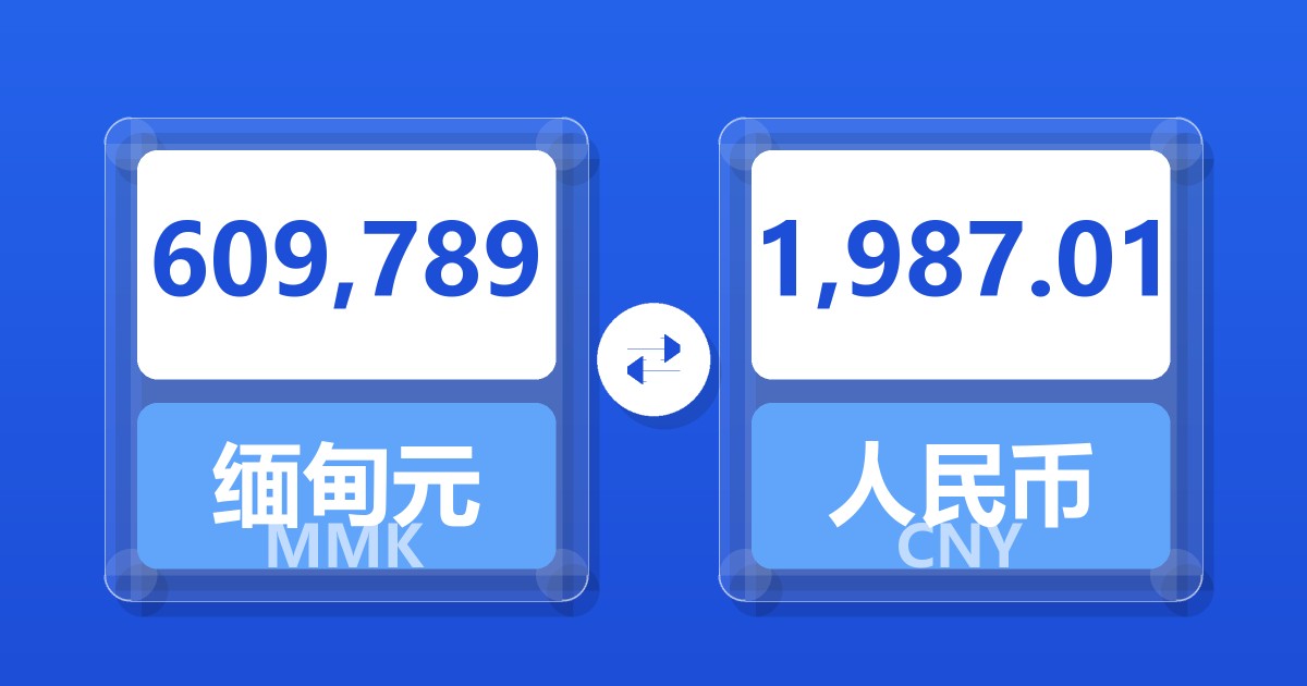 609,789缅甸元兑人民币