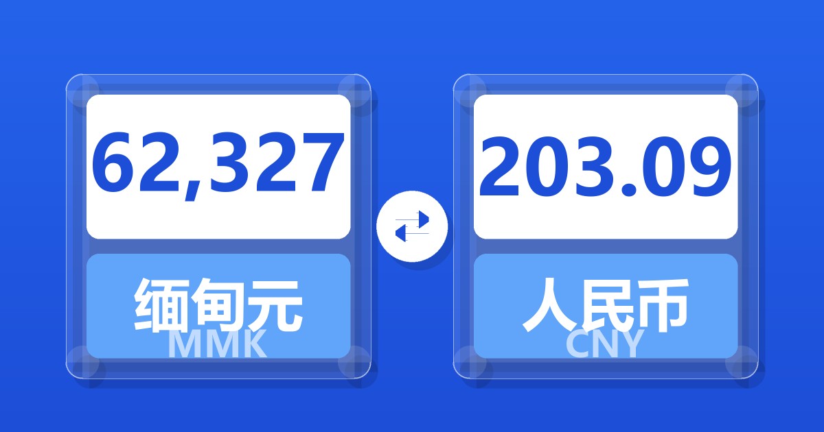 62,327缅甸元兑人民币
