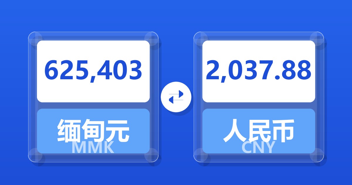 625,403缅甸元兑人民币