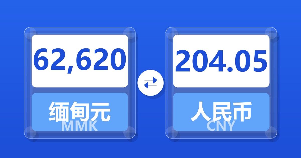 62,620缅甸元兑人民币