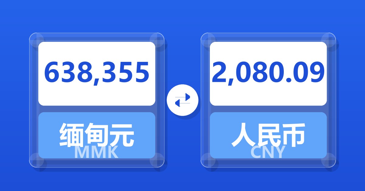 638,355缅甸元兑人民币