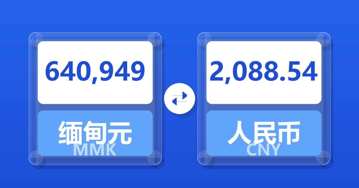 640,949缅甸元兑人民币