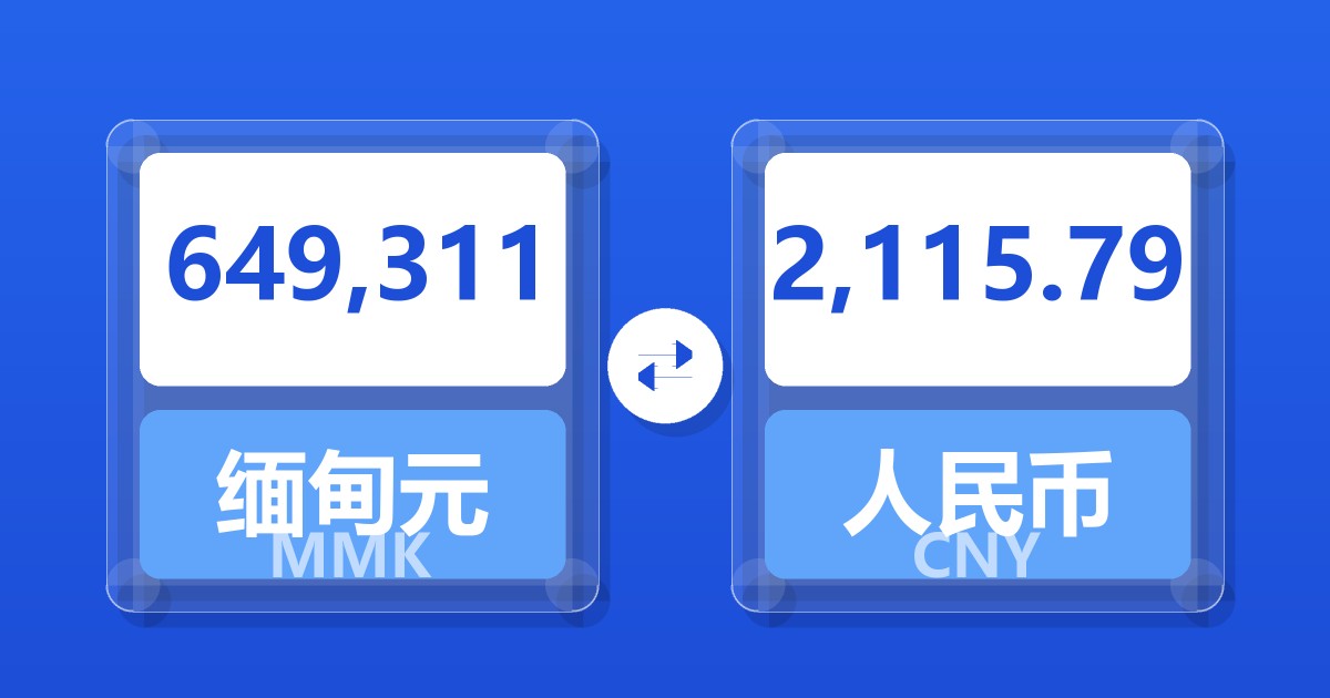 649,311缅甸元兑人民币