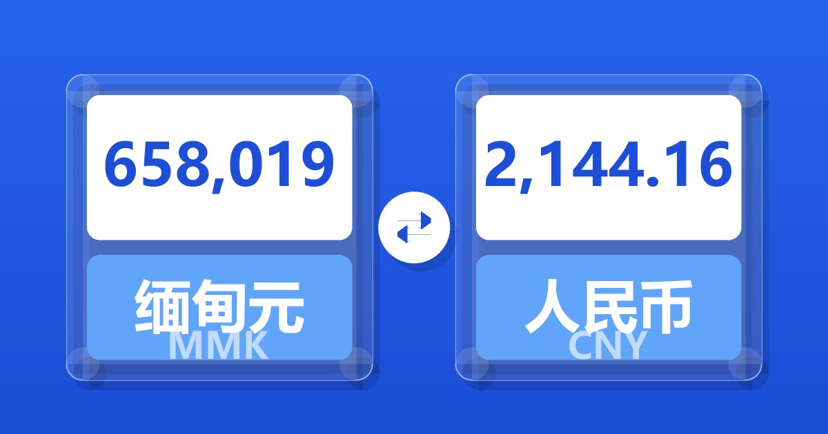 658,019缅甸元兑人民币