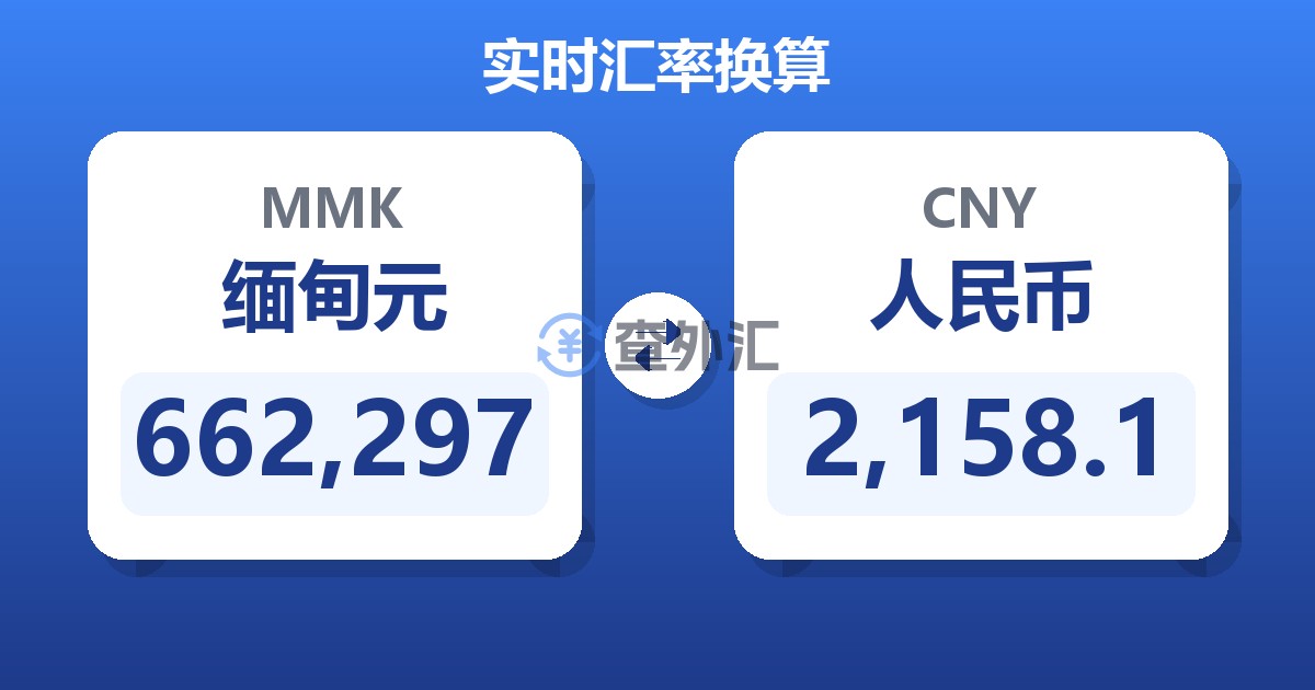 662,297缅甸元兑人民币