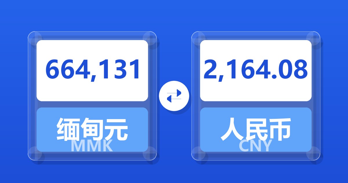 664,131缅甸元兑人民币