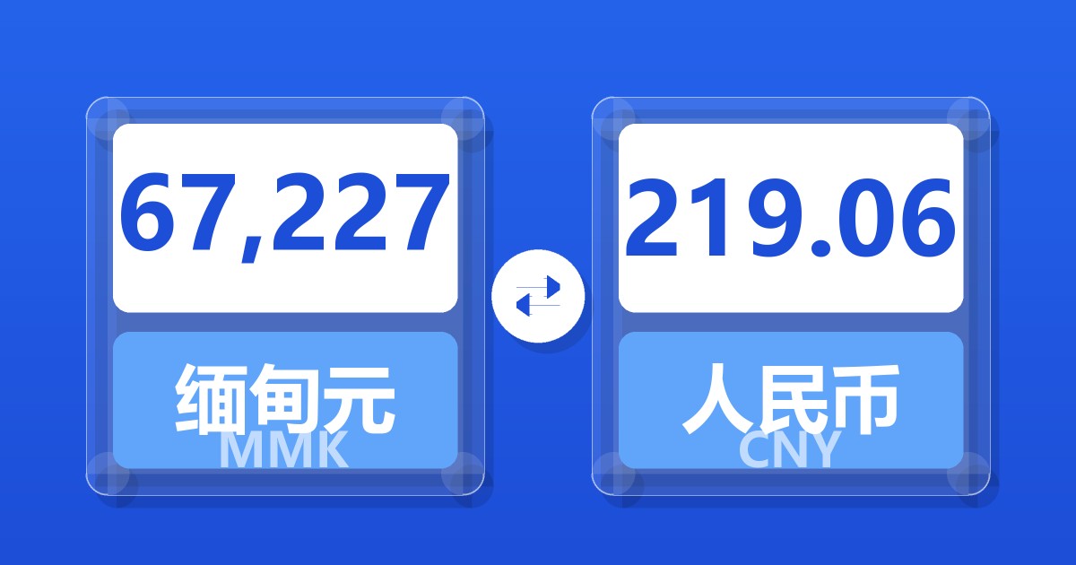 67,227缅甸元兑人民币