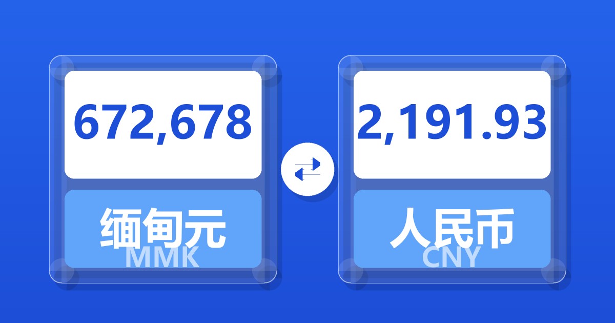 672,678缅甸元兑人民币