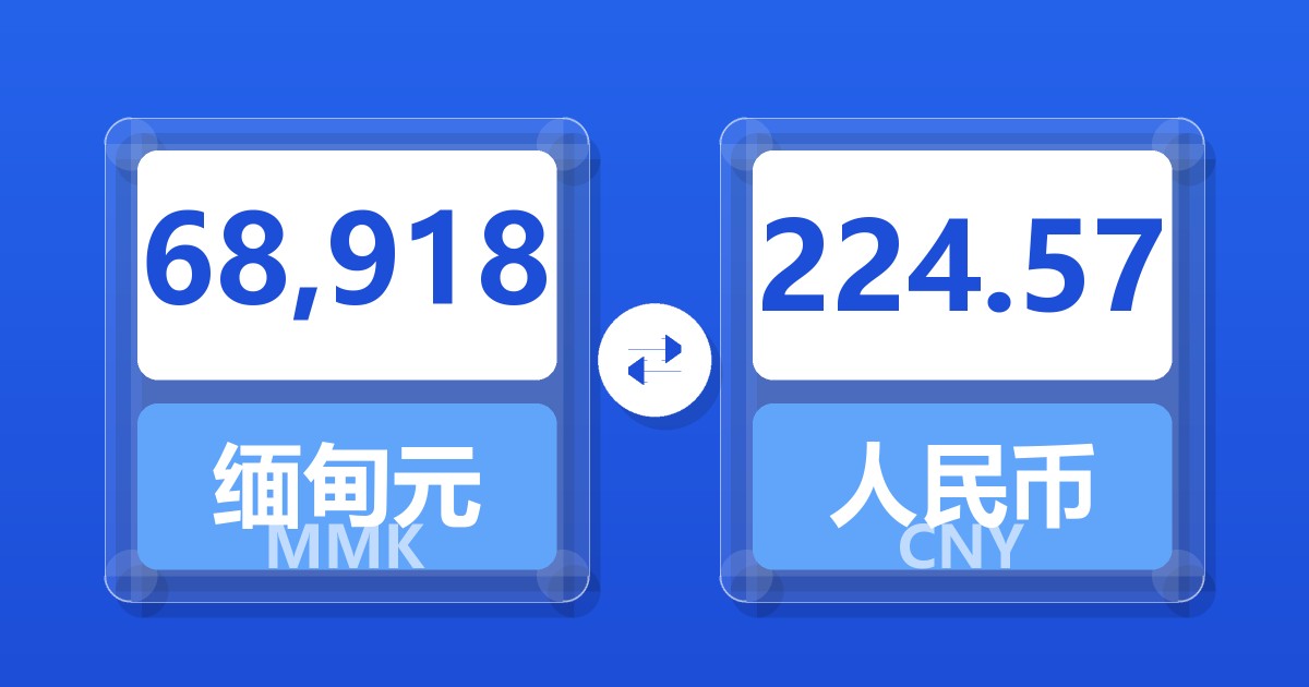 68,918缅甸元兑人民币