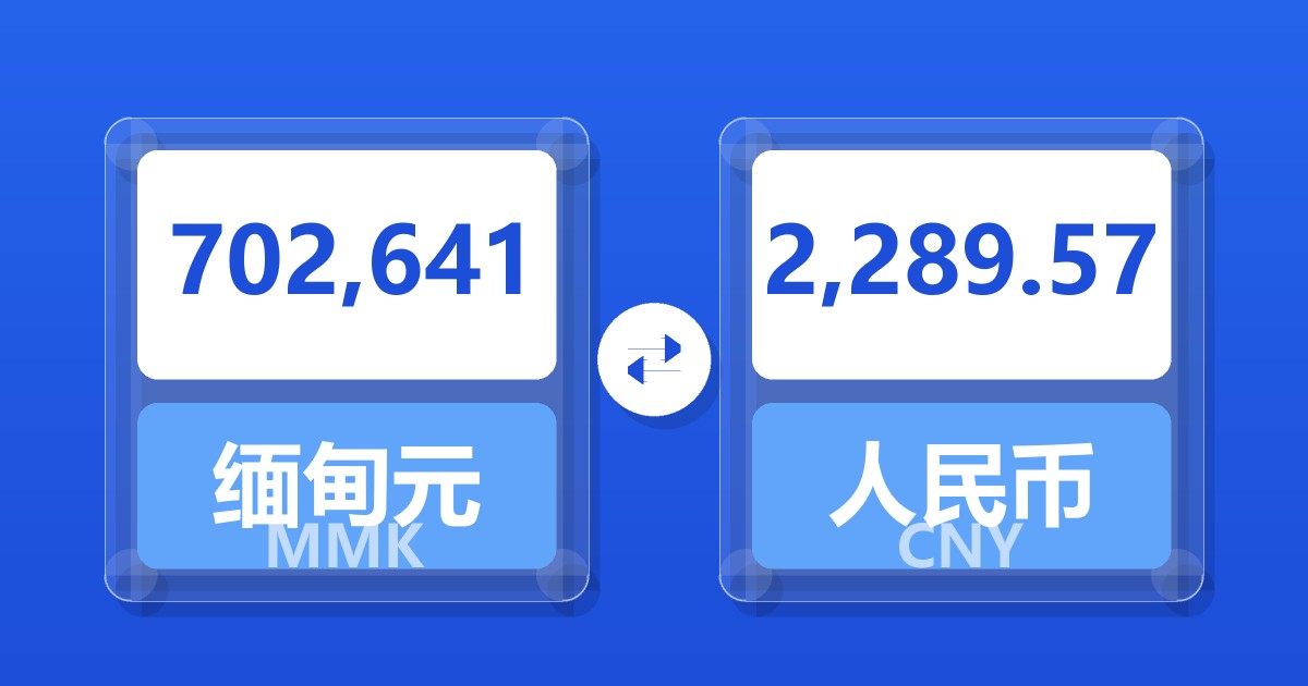 702,641缅甸元兑人民币
