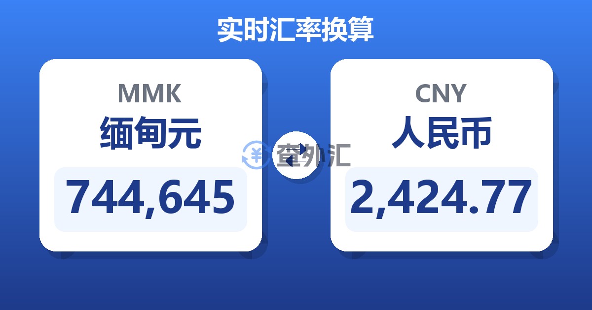 744,645缅甸元兑人民币